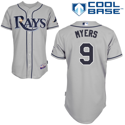 Wil Myers #9 MLB Jersey-Tampa Bay Rays Men's Authentic Road Gray Cool Base Baseball Jersey